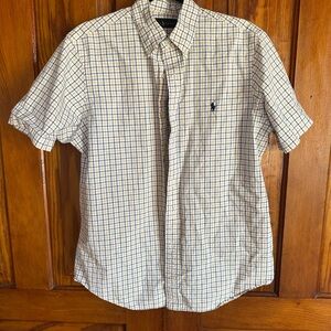 Polo by Ralph Lauren Blue and Yellow Casual Button Down Shirt